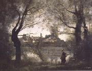 Jean Baptiste Camille  Corot Mantes (mk11) oil painting